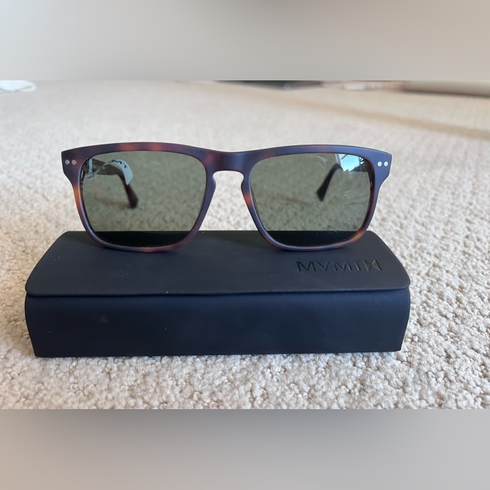 MVMT Men’s Sunglasses - Reveler - Tortoise + Green Lenses
